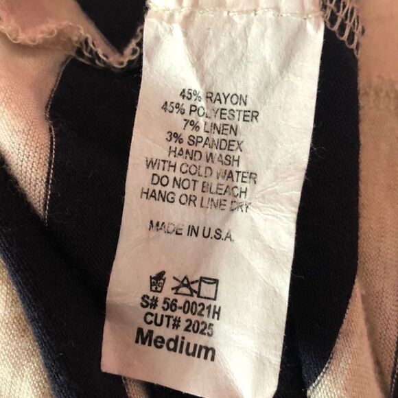 Always Me navy striped cardigan sz M - Picture 6 of 6